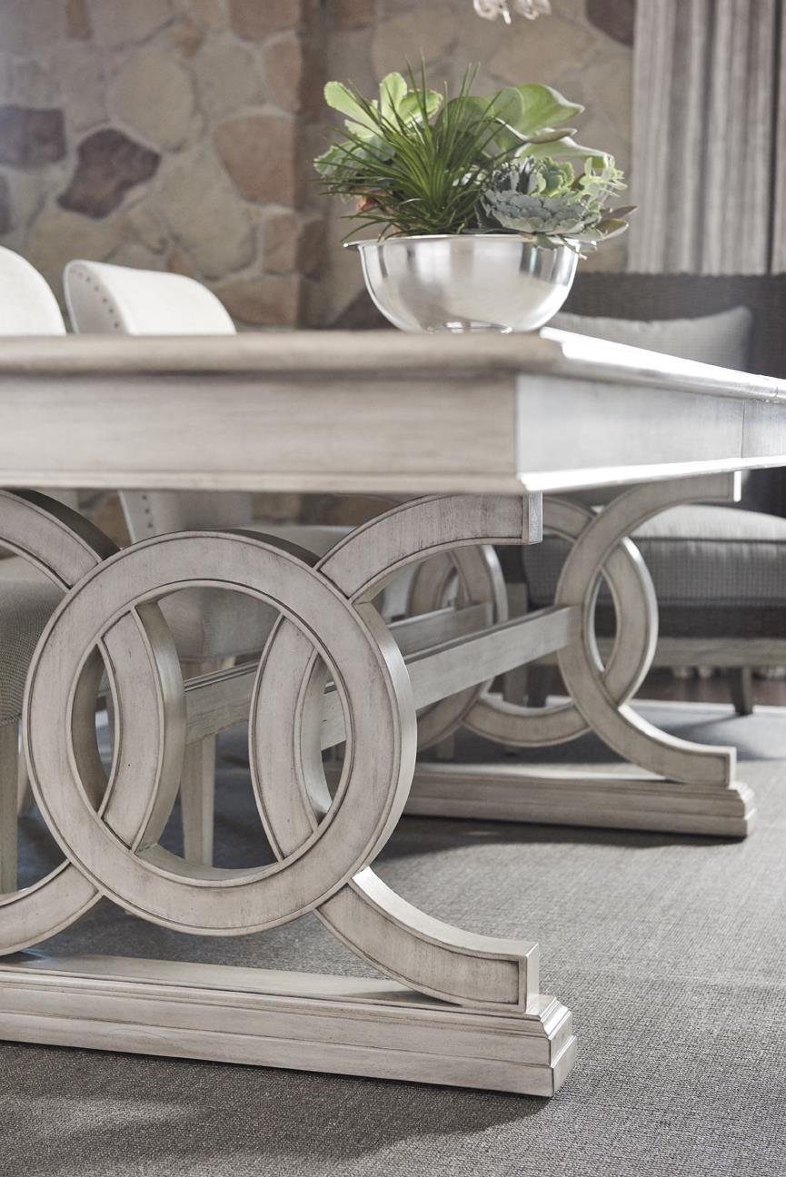 Lexington Oyster Bay Seven Piece Dining Set with Montauk Table and